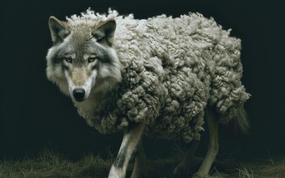 a wolf in sheeps cloths - full body portrait